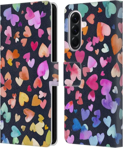 Vista 207 de Head Case Designs Officially Licensed Ninola Brushstrokes Multi Colorful Leather Wallet Case Compatible with Samsung Galaxy A07 4G