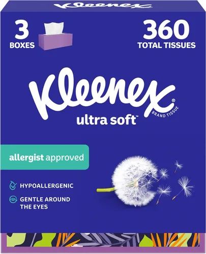 Vista 22 de Kleenex Ultra Soft Facial Tissues, 4 Flat Boxes, 120 Tissues per Box