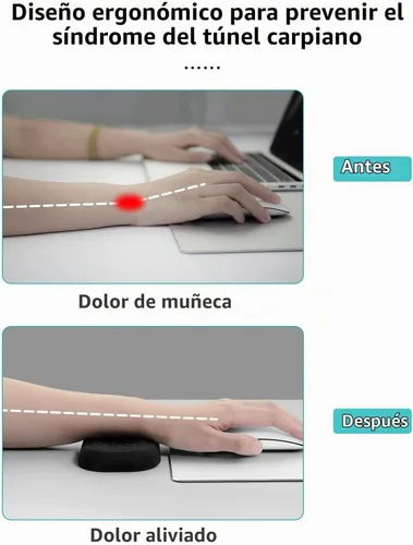 Vista 2 de Vaydeer Reposamuñecas para teclado y mouse, juego de almohadillas ergonómicas de soporte de muñeca para computadora, cojín de brazo de espuma