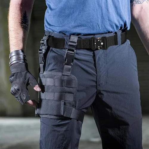 Vista 5 de Cinturones tácticos con hebilla de liberación rápida resistente para hombres 1.5 "cinturón de trabajo web Caqui