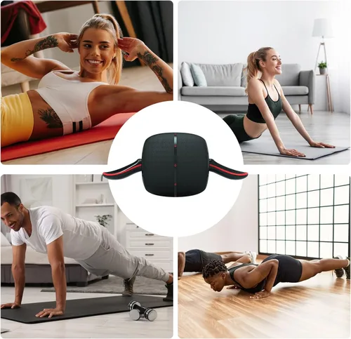 Vista 3 de Rueda de rodillo de abdominales, ejercicio abdominal, entrenador de núcleo, equipo de entrenamiento de rebote automático para fortalecer