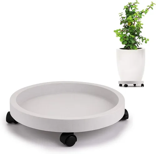 Vista 8 de Skelang Carrito para Plantas de 13 Pulgadas, Plataforma con Ruedas para Macetas, Plataforma Móvil para Plantas Pesadas, Maceta de Cubierta, Maceta
