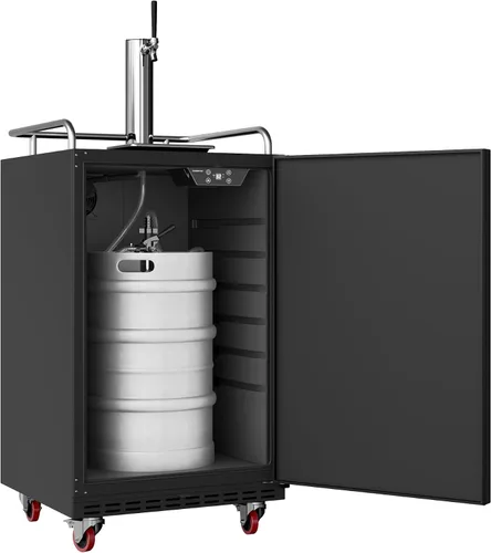 Vista 5 de EdgeStar BR7001BL Refrigerador de conversión Kegerator incorporado de tamaño completo Acero inoxidable negro