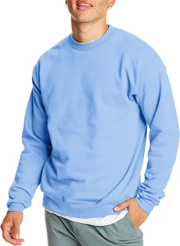 Vista 43 de Hanes Men's Sweatshirt, EcoSmart Fleece Crewneck Sweatshirt, Big & Tall Available, 1 or 2-Pack Marrón (Army Brown)