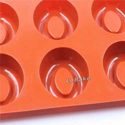 Vista 4 de 8 cavidades ovaladas forma de donut molde de silicona moldes de jabón herramientas de chocolate moldes de fondant moldes de galletas panadería DIY