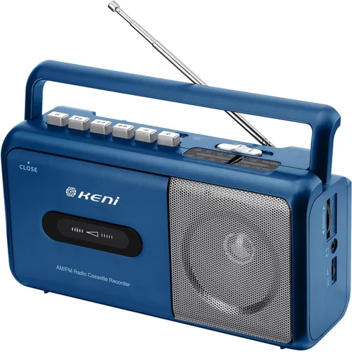 Vista 9 de G Keni Grabador portátil de cinta de casete, reproductor de casete de radio AM/FM con altavoz integrado, conector para auriculares, reproductor