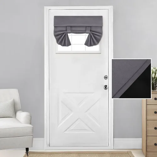 Vista 68 de HOMEIDEAS Cortinas 100% Opacas para Luces Laterales de Puerta Principal, Cubierta de Ventana de Puerta de Aula, Persianas de Privacidad