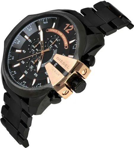 Vista 4 de Diesel, Mega Chief - Reloj de cuarzo con cronógrafo de acero inoxidable para hombre