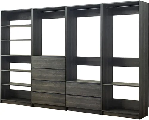 Vista 25 de Maykoosh Organizador de sistema de armario - Armario personalizable con vestidor de almacenamiento negro/modelo D 1 armario