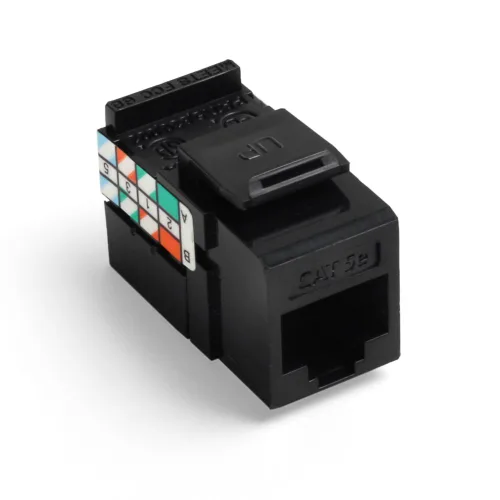 Vista 10 de Leviton Adaptador QuickPort de 8 cables Cat 5e, enchufe Jack, paquete de 10, 5G108-AW5, blanco