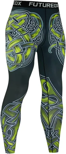 Vista 2 de HSSDH Pantalones de compresión de baloncesto para jóvenes, leggings de yoga activos para hombre, pantalones de correr, danza, ciclismo, entrenamiento
