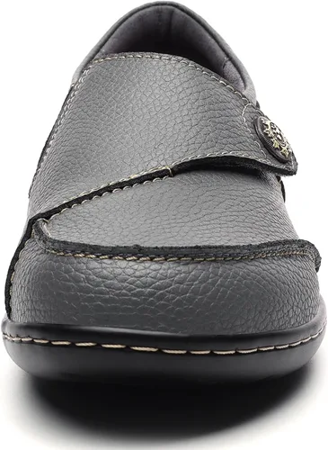 Vista 7 de Geoeleph Mocasines casuales para mujer, mocasines cómodos para caminar, mocasines de cuero para conducir