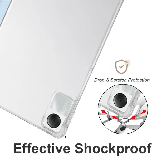 Vista 4 de Funda inteligente para Xiaomi Mi Pad 6/Mi Pad 6 Pro de 11 pulgadas, funda de piel sintética con función de reposo/encendido automático inteligente