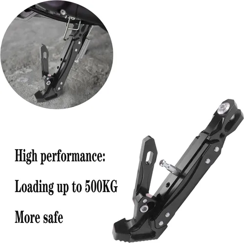Vista 6 de Soporte de patas de motocicleta universal de aleación de aluminio de alta calidad, ajustable, para motocicleta, scooter, soporte de trípode