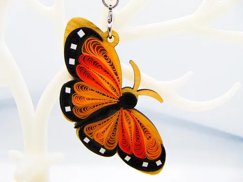 Vista 9 de Bulldog francés, decoración para el hogar, decoración navideña, adorno hecho a mano para amantes de los animales, adorno quilled, bolso, mochila
