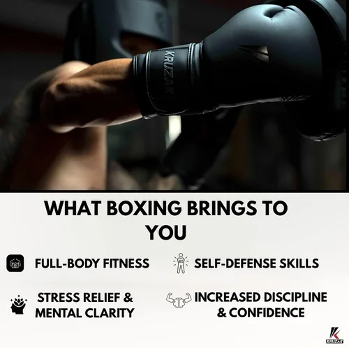 Vista 6 de KRUZAK - Guantes de boxeo para hombres y mujeres, ideales para kickboxing, Muay Thai, sparring y MMA, guantes de boxeo pesados de 10 onzas, 12