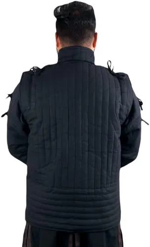Vista 3 de Gambeson Abrigo acolchado grueso Aketon Chaqueta Armor, vestido de tela de algodón SCA