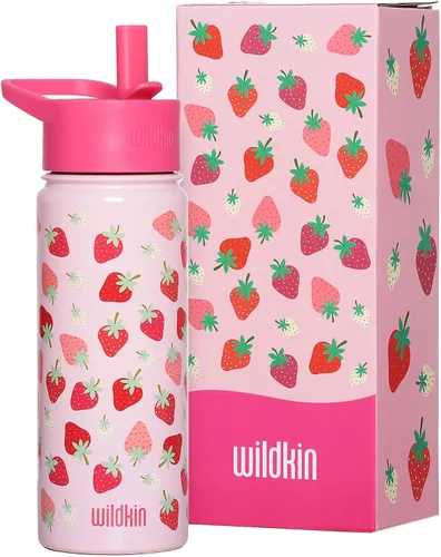 Vista 29 de Wildkin Kids - Botella de agua de acero inoxidable de 14 onzas para niños – Sin BPA, a prueba de fugas, aislada, fácil de limpiar - Ballerina