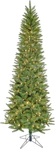 Vista 8 de Fraser Hill Farm - Árbol de Navidad delgado con doble LED de 7.5 pies LED dual multicolor y blanco cálido