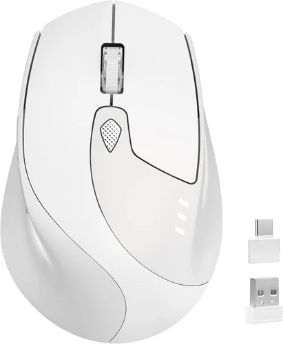 Vista 8 de TENMOS Ratón Bluetooth M7, USB C recargable silencioso inalámbrico