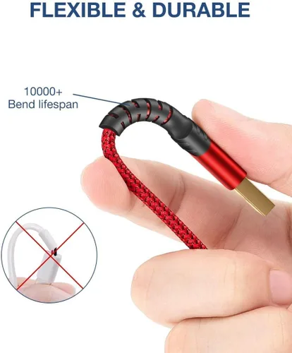 Vista 6 de JSAUX Cable de disco duro [2 unidades, 0.3M+1M] USB 3.0 A a Micro B, cable de nailon compatible con discos duros externos portátiles, WD Elements