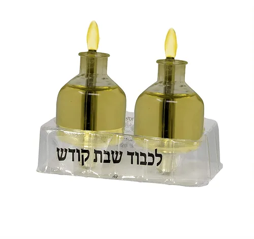 Vista 2 de Velas de aceite de Shabbat - Velas de aceite prellenadas de luces Ohr grandes – Paquete de 20