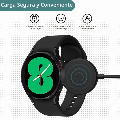 Vista 6 de Cargador de reloj inteligente, cargador inalámbrico portátil magnético, accesorios de cable de carga rápida, 3.3 pies, compatible con Samsung Galaxy