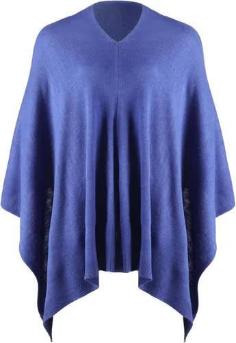 Vista 2 de Fomolom Ponchos para mujer, versátil, ligero, tejido sólido, chal envolvente, bufanda, accesorios para mujer