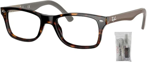 Vista 2 de Ray-Ban RX5228 - Lentes cuadrados para hombre y mujer + paquete con kit de gafas de diseñador iWear