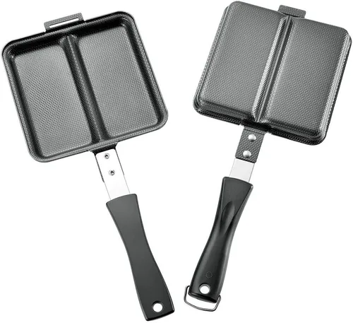 Vista 11 de Shimomura Planning 37547 - Sartén para panqueques de huevo frito, fabricada en Japón, para fuego directo, 3.1 pulgadas (3.1 in), divisores, 4