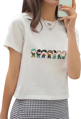 Vista 3 de Frantuma Camisa de Bangtan para niños Love Yourself Jungkook Suga RM Jimin Kpop, camisas de manga corta, cuello redondo, camiseta casual