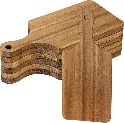 Vista 13 de Lounsweer Tabla de cortar gruesa de 6 piezas, tablero de madera a granel para cortar servir embutidos material para grabado láser, día de la madre