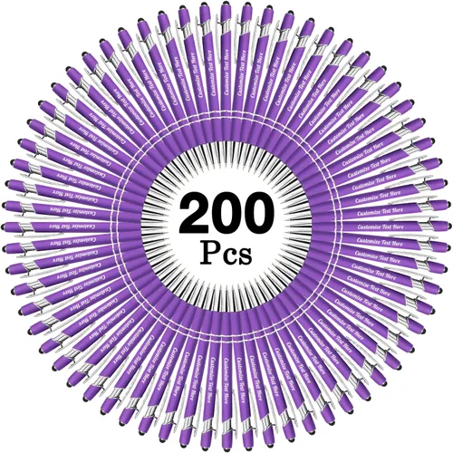 Vista 66 de Hasta 500 bolígrafos personalizados a granel con logotipo de mensaje de nombre comercial, bolígrafos grabados personalizados con lápiz óptico