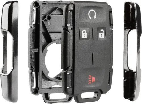 Vista 2 de Carcasa y almohadilla cromada de control remoto de entrada sin llave para llavero compatible con Chevy Silverado Colorado / GMC Sierra Canyon 2014