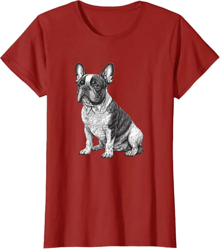 Vista 16 de Divertida camiseta francesa Bulldog francés en blanco y negro, Negro