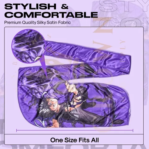 Vista 69 de Art Silky Durag con colas largas y anchas, durags de tela de seda suave satinada para mayor comodidad y compresión