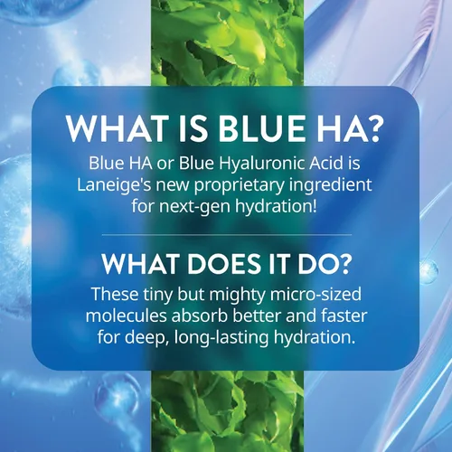Vista 5 de LANEIGE Suero hialurónico azul del banco de agua: péptidos, enzima del té verde, hidrata, mejora la firmeza de la piel