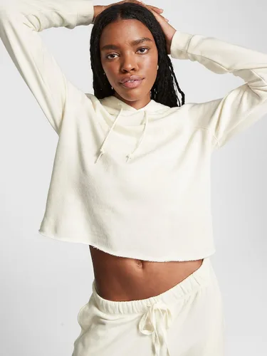 Vista 2 de Victoria's Secret Sudadera con capucha corta de forro polar rosa para mujer (XS-XXL)