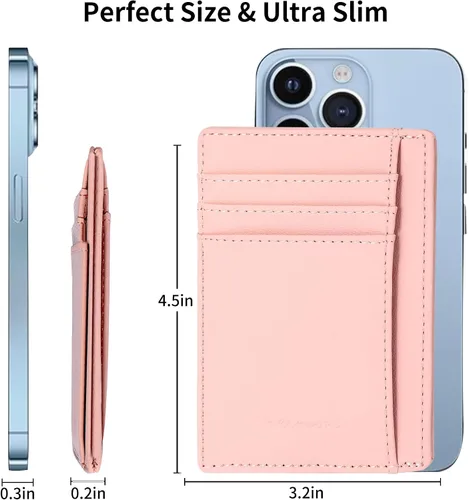 Vista 39 de Cartera Chelmon Slim RFID - Cartera de bolsillo frontal minimalista para tarjetas de crédito delgadas