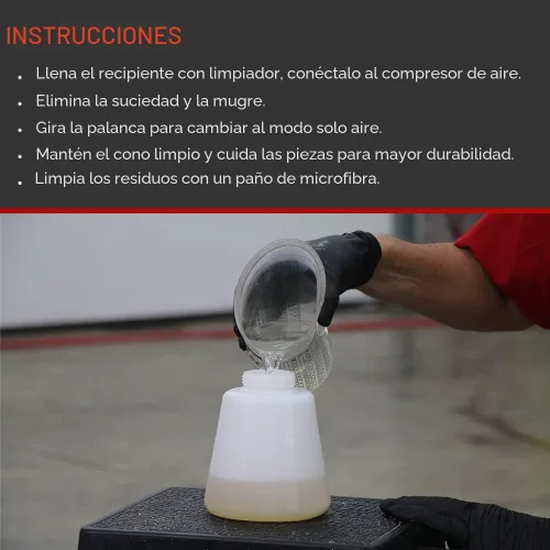Vista 5 de HI-TECH - Pistola de aire Vortex, limpia rápidamente la suciedad y el polvo de las superficies, funciona con compresor de aire (Vortex I)