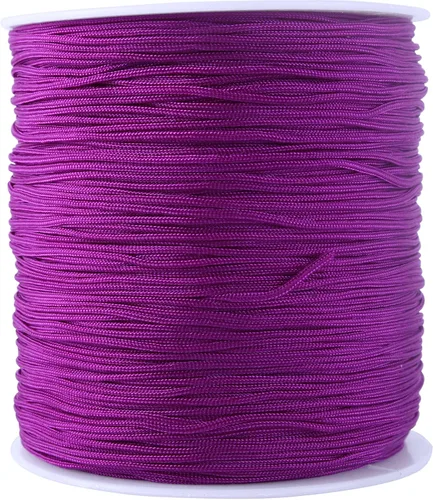 Vista 73 de KONMAY 1 rollo de cuerda de nailon de 150 yardas, trenzado de 0.016 in de nailon Shamballa Macramé/cordón de cuentas, cordón de nudo chino, cuerda