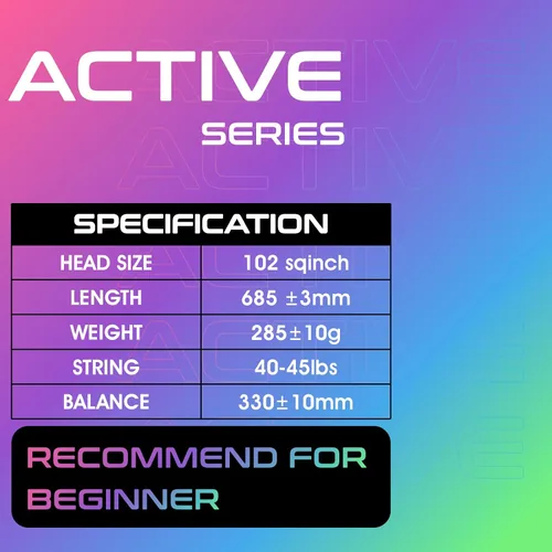 Vista 4 de AMA SPORT Adult Tennis Racket - Pre-Strung Light Balance 27 inch Tennis Racquet for Women and Men Grip Size 2-4 1/4