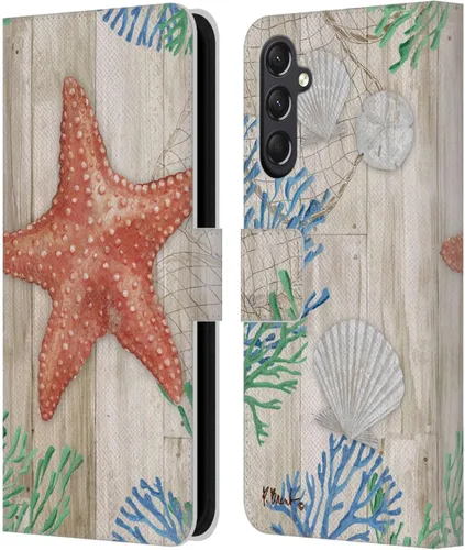 Vista 18 de Head Case Designs Officially Licensed Paul Brent Agate Mermaid Coastal Leather Wallet Case Compatible with Samsung Galaxy A24 4G / M34 5G