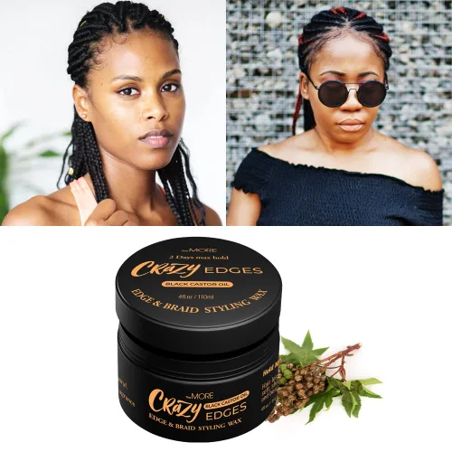 Vista 6 de The MORE Crazy edges Wax 2Days Max Hold, Edge and Braid Styling Wax (3.4 fl oz, aceite de argán)