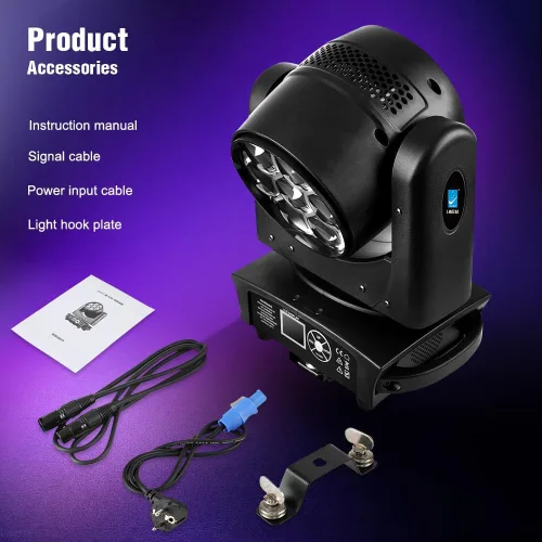 Vista 8 de Betopper 7 luces de DJ de cabeza móvil de 40 W con control de punto de punto, haz RGBW/lavado/zoom/CTO efecto ojo de abeja iluminación de escenario