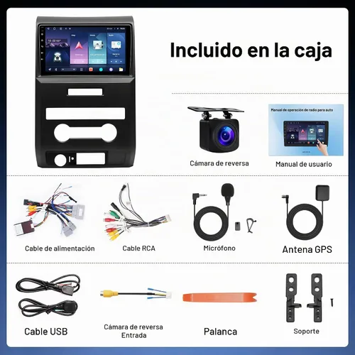 Vista 9 de Radio de coche 4G+64G para Ford F150 2009-2014: ajuste manual de CA
