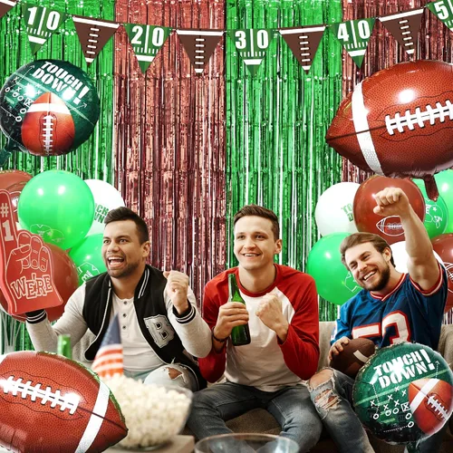 Vista 5 de 39 piezas de decoraciones de fiesta de fútbol suministros de fiesta de fútbol para decoración temática de fútbol