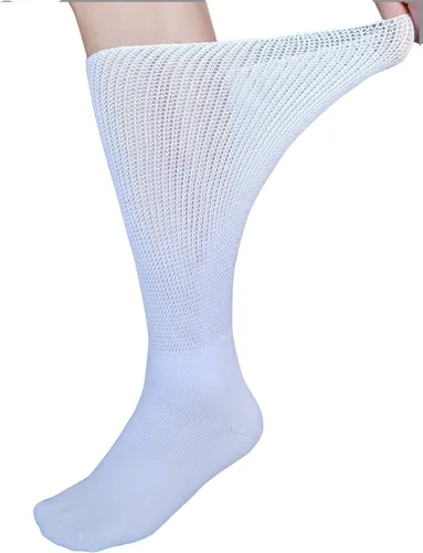 Vista 5 de CIRZUEX Calcetines Extra Anchos para Linfedema Pies Hinchados Pierna, Calcetines Bariátricos, Calcetín de Bota de Yeso, Diabético Sin Compresión