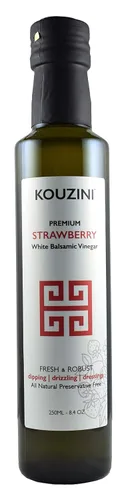 Vista 9 de Kouzini Vinagre balsámico de lima jalapeño blanco ultra premium, aderezo italiano dulce y grueso para ensalada, vinagre orgánico de módena - 8.5 fl