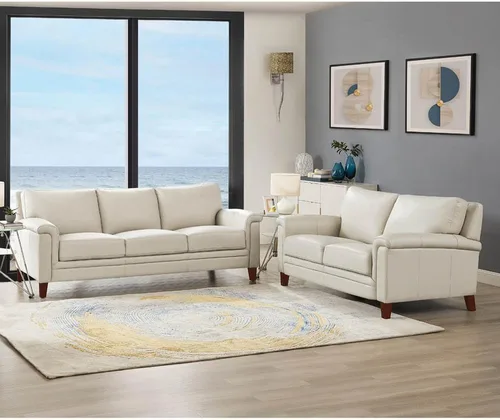 Vista 22 de Hydeline Westcott - Silla de cuero de grano superior, gris plateado, espuma viscoelástica y bobinas de bolsillo Plata Gris